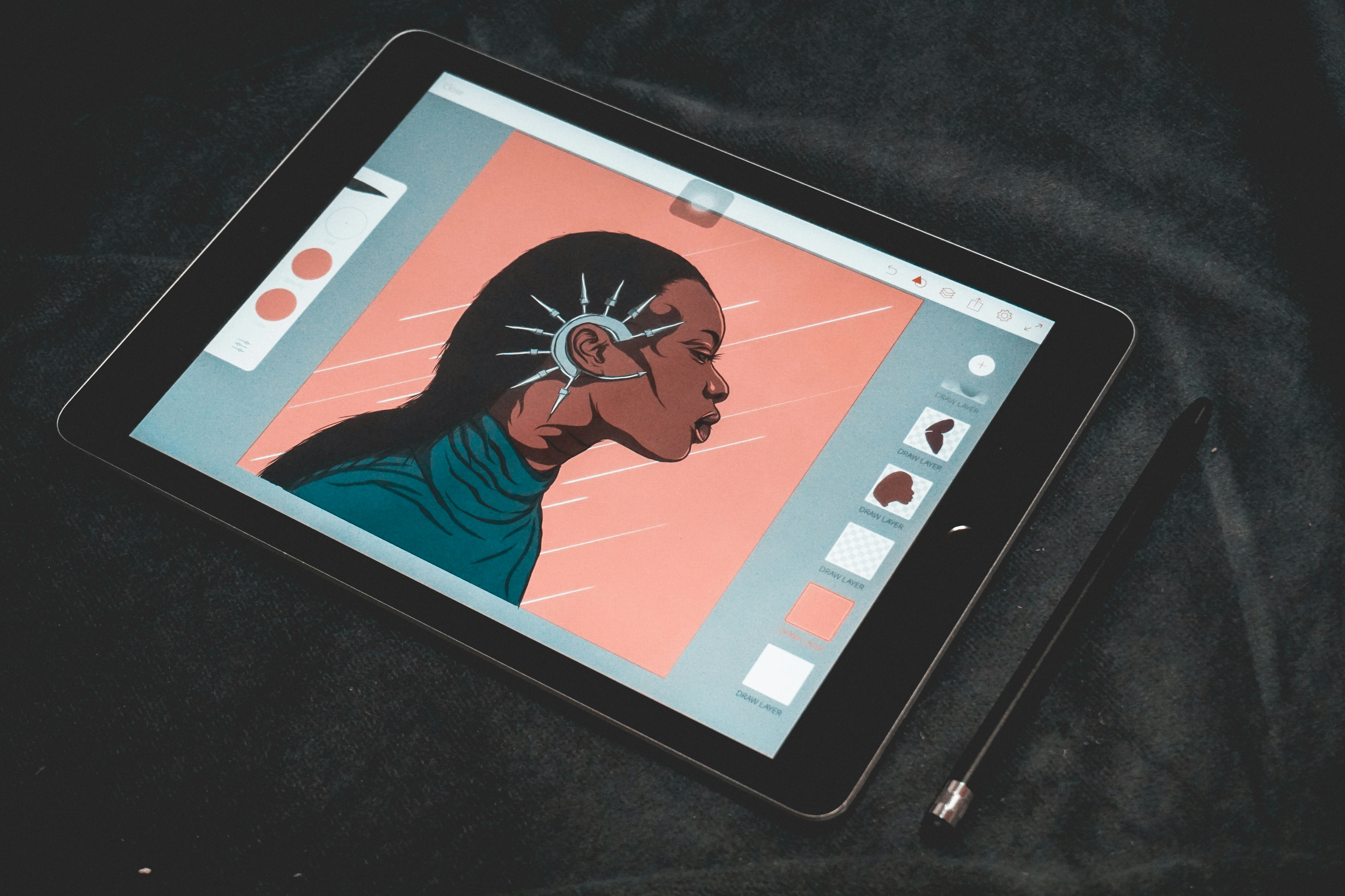 A tablet computer can work for digital art especially when paired with dedicated apps